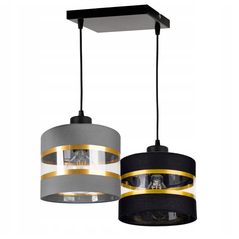 LAMPA WISZĄCA ZWIS żyrandol sufiowa Abażur 2xE27