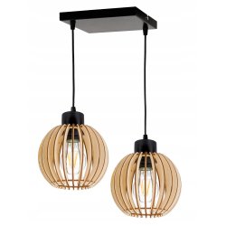 LAMPA WISZĄCA ZWIS żyrandol sufitowa LOFT Drewno 2