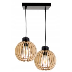 LAMPA WISZĄCA ZWIS żyrandol sufitowa LOFT Drewno 2