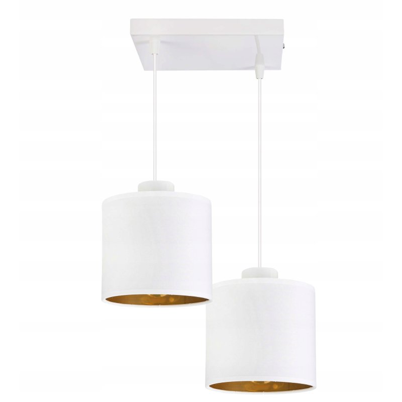 LAMPA WISZĄCA ZWIS żyrandol sufitowa ABAŻUR złoty