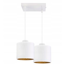 LAMPA WISZĄCA ZWIS żyrandol sufitowa ABAŻUR złoty