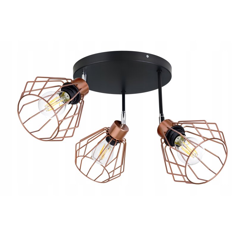 Lampa plafon ruch sufit żyrandol loft drut brylant