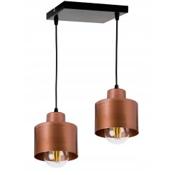Lampa wisząca zwis żyrandol sufit loft kubek miedź
