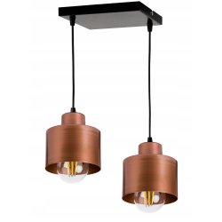 Lampa wisząca zwis żyrandol sufit loft kubek miedź