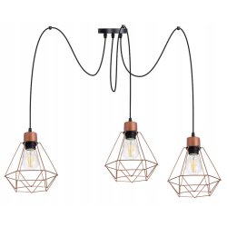 LAMPA sufitowa wisząca ZWIS Loft klosz 3xE27 PAJĄK