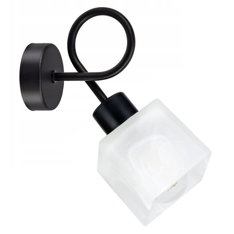 LAMPA KINKIET żyrandol stały loft Klosz SZKLANY