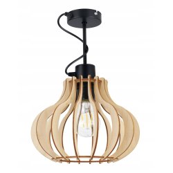 LAMPA stała sufitowa wisząca żyrandol Loft Drewno