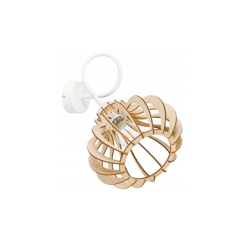 Lampa kinkiet żyrandol na 1x E27 stały LOFT Drewno