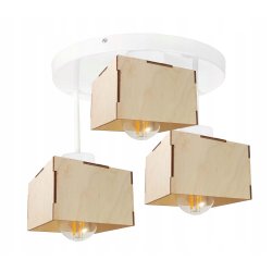 LAMPA sufit plafon wysoki żyrandol loft DREWNO 3