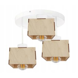 LAMPA sufit plafon wysoki żyrandol loft DREWNO 3