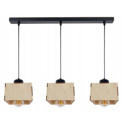 LAMPA sufitowa wisząca zwis żyrandol loft DREWNO 3