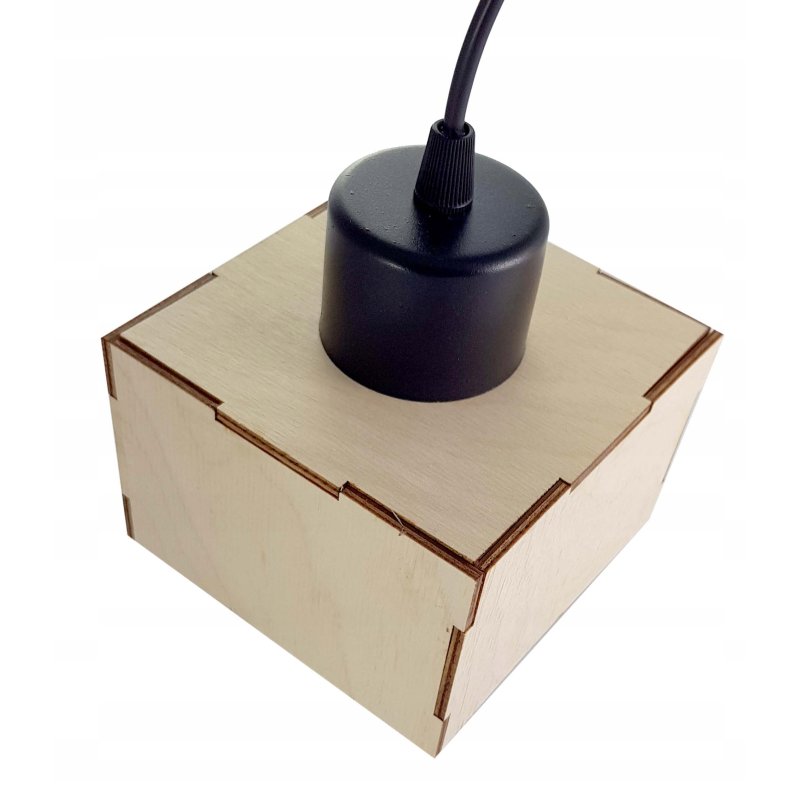 LAMPA sufitowa wisząca zwis żyrandol loft DREWNO 3