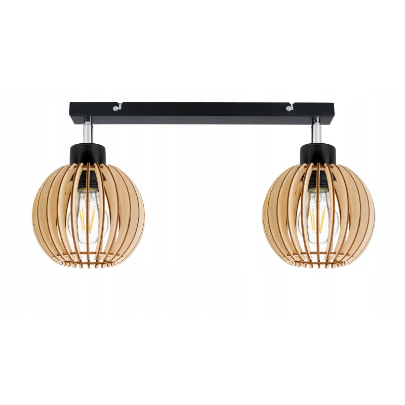 Lampa plafon żyrandol sufitowa ruch loft Drewno 2