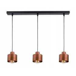 Lampa wisząca zwis żyrandol sufit loft kubek miedź