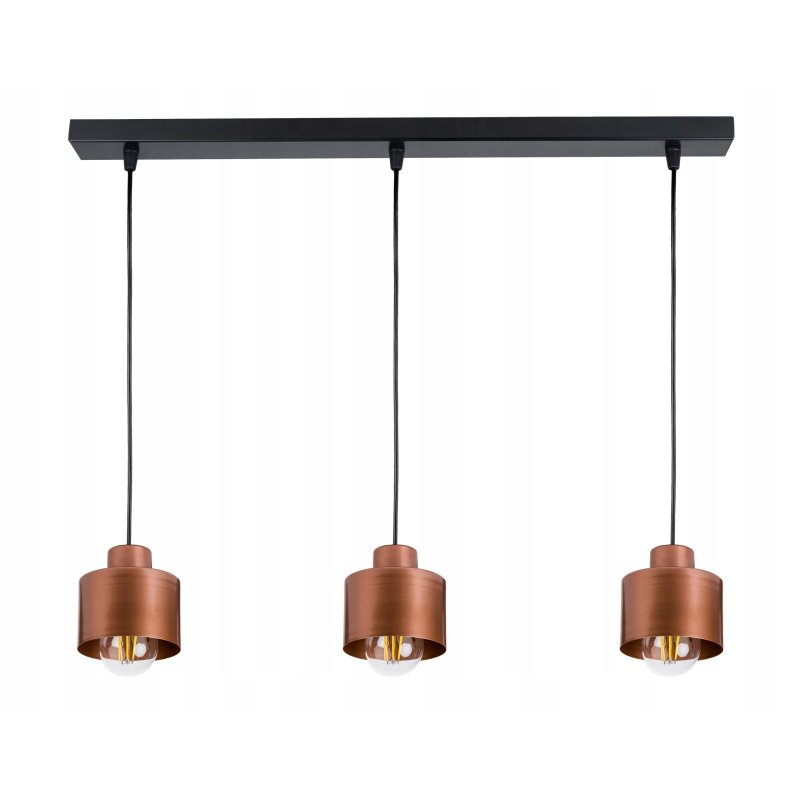 Lampa wisząca zwis żyrandol sufit loft kubek miedź