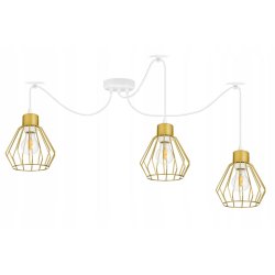 LAMPA sufitowa wisząca ZWIS Loft klosz 3xE27 PAJĄK