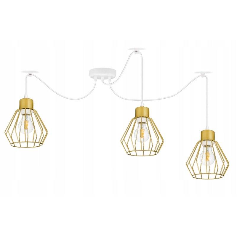 LAMPA sufitowa wisząca ZWIS Loft klosz 3xE27 PAJĄK