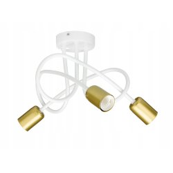 Lampa sufitowa kręcona żyrandol loft 3x E27 złota