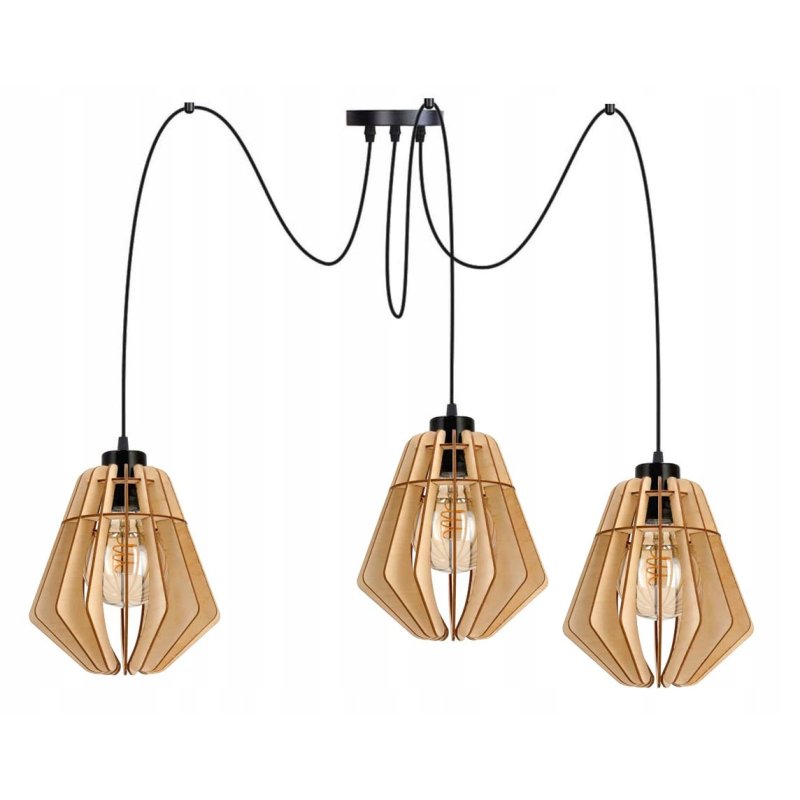 LAMPA sufitowa wisząca ZWIS Loft klosz 3xE27 PAJĄK