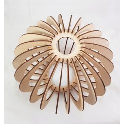 LAMPA sufitowa wisząca ZWIS Loft klosz 3xE27 PAJĄK drewno kula