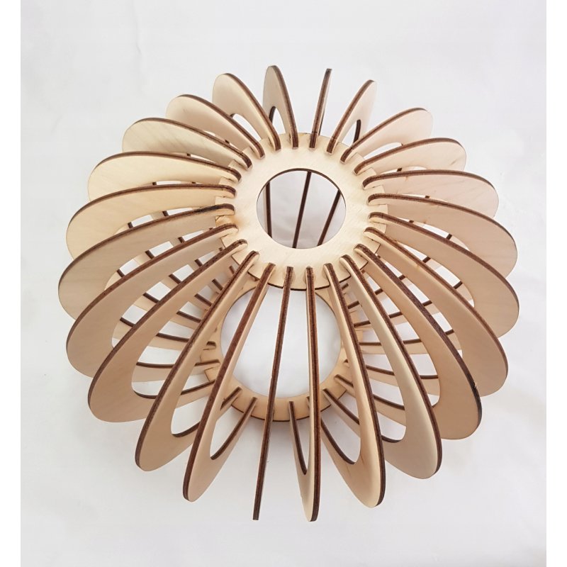 LAMPA sufitowa wisząca ZWIS Loft klosz 3xE27 PAJĄK drewno kula