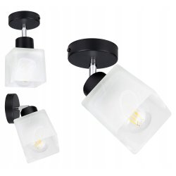 LAMPA KINKIET żyrandol ruchomy loft Klosz SZKLANY