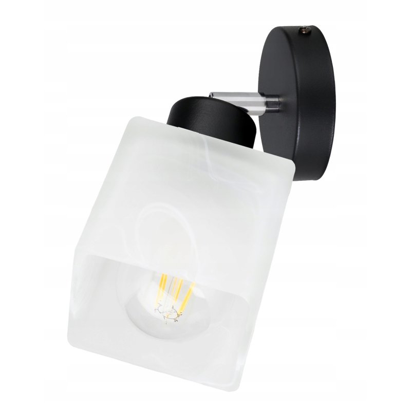 LAMPA KINKIET żyrandol ruchomy loft Klosz SZKLANY
