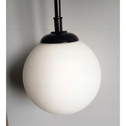 LAMPA WISZĄCA ZWIS ŻYRANDOL SUFITOWY LOFT SZKLANY KLOSZ KULA NA 2 LED E27