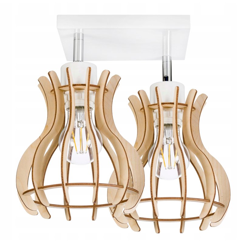 LAMPA sufit plafon żyrandol Loft Drewno ruchoma 2