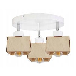 LAMPA plafon sufit ruchomy żyrandol loft DREWNO 3