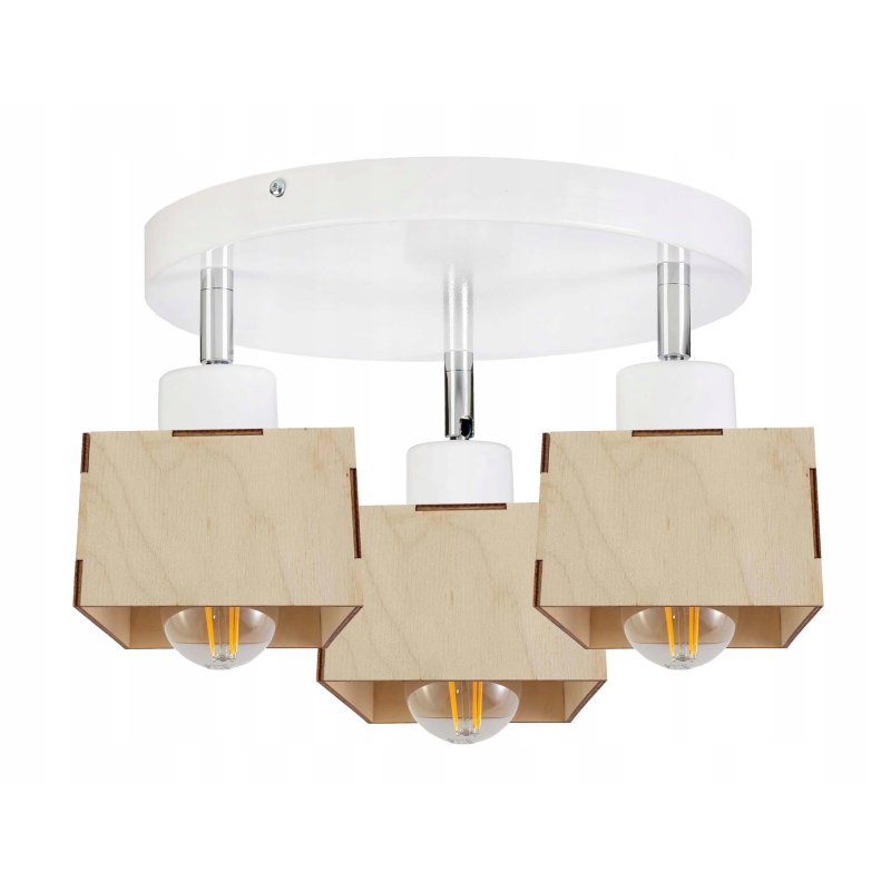 LAMPA plafon sufit ruchomy żyrandol loft DREWNO 3