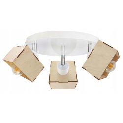LAMPA plafon sufit ruchomy żyrandol loft DREWNO 3
