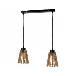 Lampa wisząca zwis żyrandol sufitowa LOFT Drewno 2
