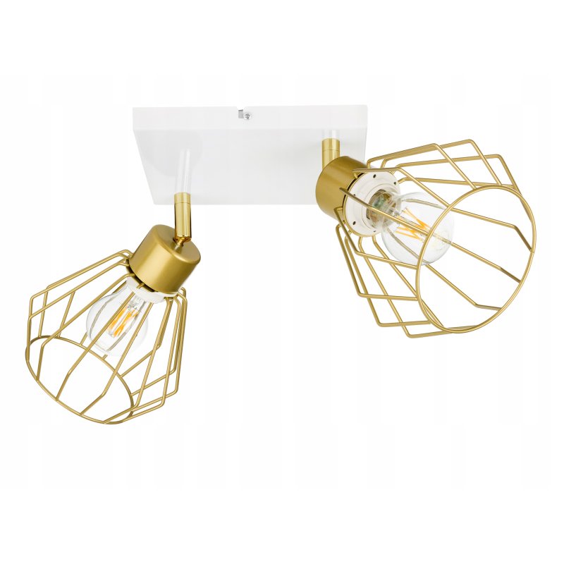 LAMPA plafon sufitowa żyrandol ruchomy loft złoty