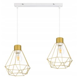LAMPA sufitowa WISZĄCA ZWIS żyrandol drut złoty 2