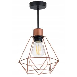 LAMPA wisząca stała żyrandol sufitowa Drut miedź