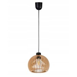 Lampa wisząca zwis żyrandol sufitowa LOFT klosz kula 36 Drewno na 1x e27