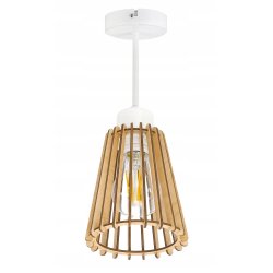 LAMPA WISZĄCA stała żyrandol sufit klosz drewno