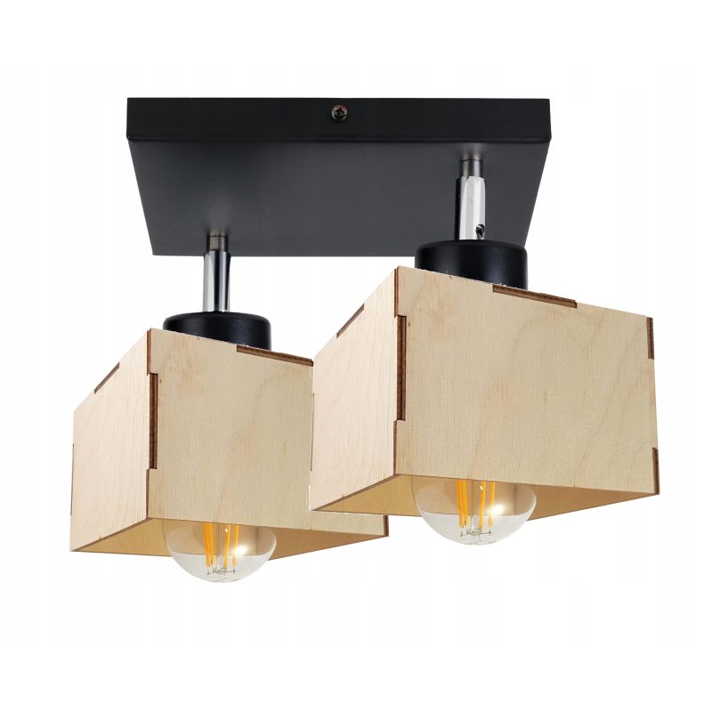 LAMPA żyrandol plafon sufit ruchomy loft DREWNO 2