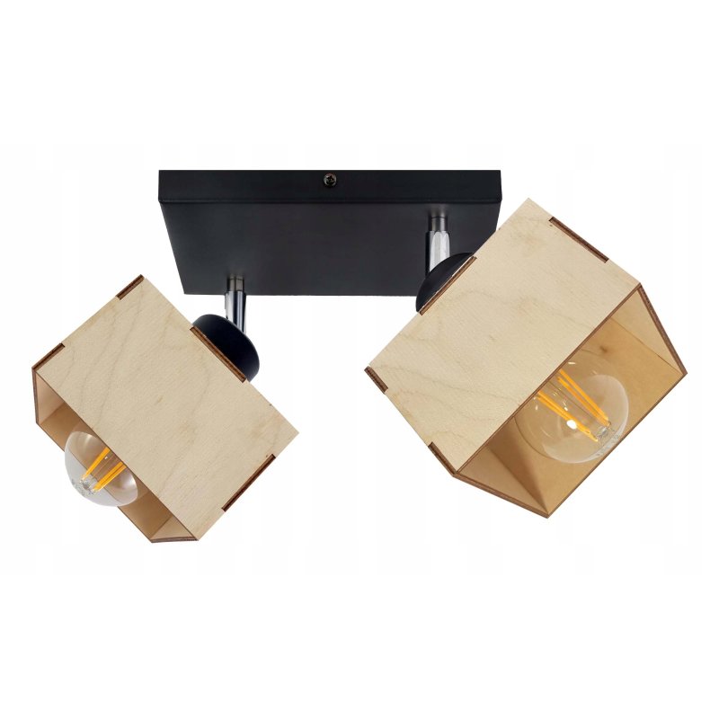 LAMPA żyrandol plafon sufit ruchomy loft DREWNO 2