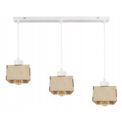 LAMPA sufitowa wisząca zwis żyrandol loft DREWNO 3