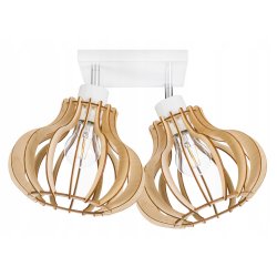 LAMPA sufit plafon żyrandol Loft Drewno ruchoma 2