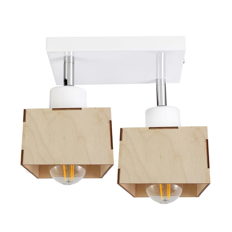 LAMPA plafon sufit ruchomy żyrandol loft DREWNO 2