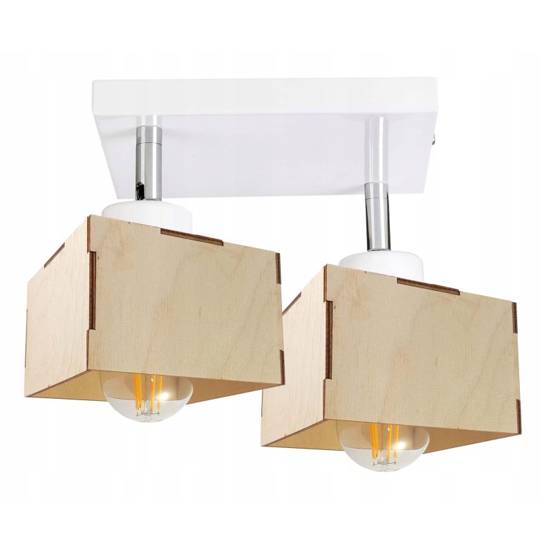LAMPA plafon sufit ruchomy żyrandol loft DREWNO 2