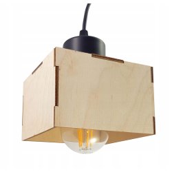 LAMPA sufitowa wisząca zwis żyrandol loft DREWNO 2
