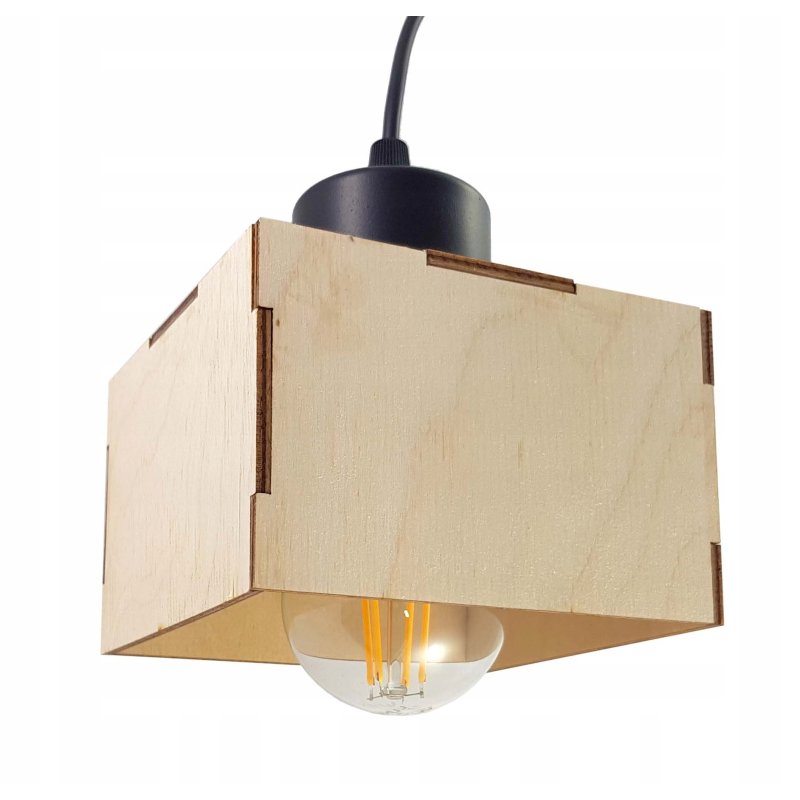 LAMPA sufitowa wisząca zwis żyrandol loft DREWNO 2