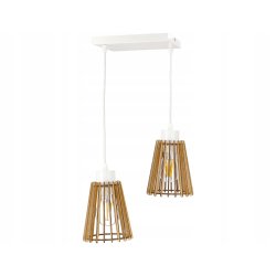 Lampa wisząca zwis żyrandol sufitowa LOFT Drewno 2