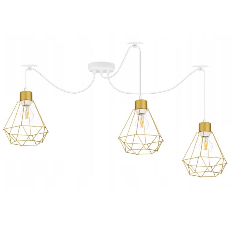 LAMPA sufitowa wisząca ZWIS Loft klosz 3xE27 PAJĄK
