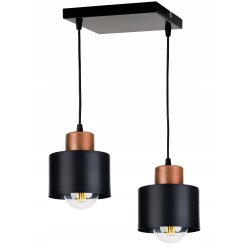 LAMPA wisząca sufitowa ŻYRANDOL ZWIS KUBEK CZARNY