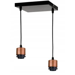 LAMPA wisząca sufitowa ŻYRANDOL ZWIS KUBEK CZARNY